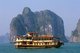 Vietnam: A tour boat in Halong Bay, Quang Ninh Province