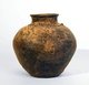 Vietnam / Champa: Brown stoneware Cham pot with ash glaze, c. 7th-8th century CE
